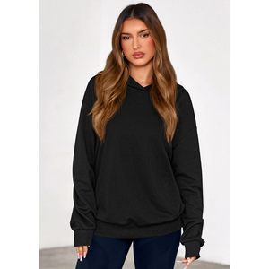 Custom 2025 Oversized Pullover Hoodie for Women Ruched <b>Long</b> <b>Sleeve</b> Casual Sweatshirt Fall Fashion <b>Y2K</b> <b>Tops</b> in XS Size - Product Image 5