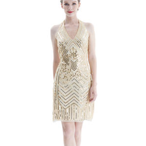 2022万圣节女性20世纪20年代复古挡板流苏串珠盖茨比派对亮片连衣裙串珠吊带衫芭蕾连衣裙S-3XL - Product Image 4