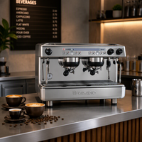 Nieuwe commerciële hoogwaardige desktop espresso koffiemachine met dubbele groep, 15 bar, semi-automatisch voor restaurants