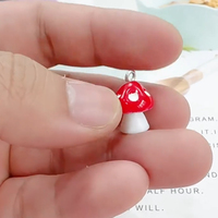 Pendentifs mignons en résine en forme de champignon pour la fabrication de bijoux DIY (boucles d'oreilles, colliers, bracelets), accessoires de porte-clés faits à la main, breloques