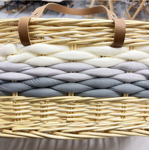 Berceau en rotin tissé à la main, moderne, pour bébé, berceau, panier de Moïse, pour chambre à coucher, salon et extérieur - Product Image 4