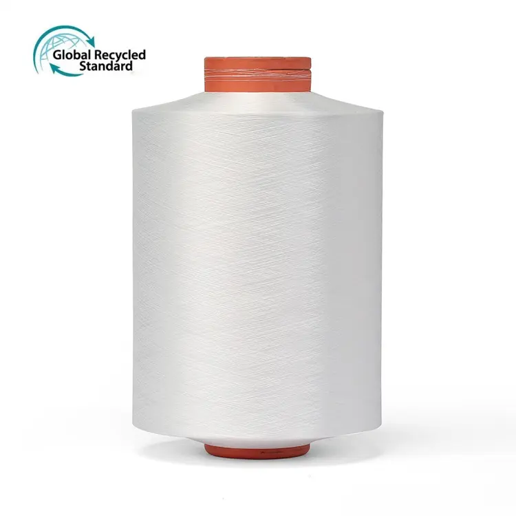 GRS Global 100D/72F Fil polyester DTY recyclé Certificat standard Vêtements tricotés Filament antibactérien Tissage brut