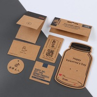 Carte d'étiquetage personnalisée en papier spécial brun pour vêtements en jean, chaussettes, vêtements, biscuits, cadeaux, fêtes, aliments pour animaux, vin