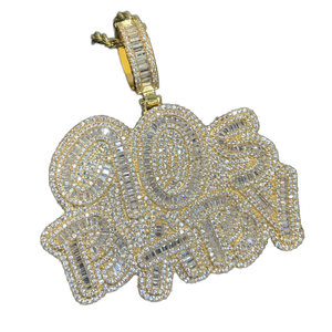 Men's Hip Hop 100% Rectangle Freshwater <b>Pearl</b> Micro Pave Pendant Iced <b>Silver</b> Plated Jewelry Cuban Chain for Engagement Wedding - Product Image 3