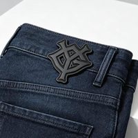 Étiquettes personnalisées en cuir véritable écologique, pressées à chaud, pour jeans, vêtements, accessoires de confection à coudre, vente en gros OEM