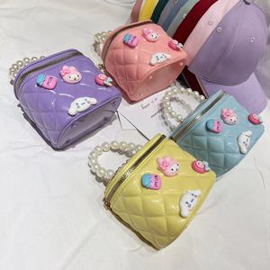 Schattige Cartoon Jelly Crossbody Tas Meisjes Kinder Mini Handtas Rits Sluiting Modieuze Pvc Waterdichte Polyester Voering Munt - Product Image 3