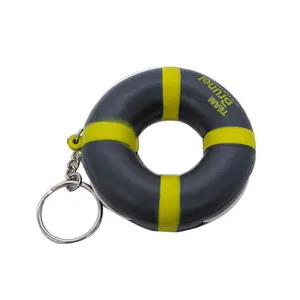 PU Foam Lifebuoy Cartoon Pressure Ball Key Extrusion Toy Environmental PU Swimming Ring Mass Customized Stress Ball