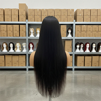 Meilleures Nouvelles Perruques Longues et Lisses en Cheveux Humains Vierges, Dentelle Transparente HD, Sans Colle, Double Tissage, Performance Naturelle, Fabriquées en Inde