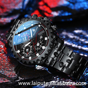 Montre pour homme Black Warrior, montre en acier inoxydable, étanche, lumineuse, à quartz, O202 - Product Image 2