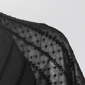 Usine prix Fille 2020 Travail Col Tricoté Femmes dame Parti Noir de Luxe Robe Décontractée - Product Image 4