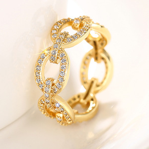 Anello Geometrico a Maglie Rotonde per Donne, Gioiello da Dito Trendy e Alla Moda - Product Image 1