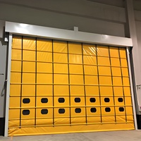 Porte à enroulement flexible à grande vitesse en PVC industriel personnalisée, résistante au vent et insonorisée, pour entrepôt