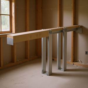 Kit de cadre de porte coulissante en acier, largeur 24-30 pouces, hauteur 80 pouces, pour portes et cadres de fenêtres - Product Image 2