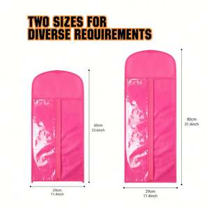 12Inch PVC/Polyester Hair Extension Holder Wig <b>Dust</b> Bag Storage for Multiple Occasions-15 Colors 40-58cm Head Size Amygirl Brand - Product Image 4