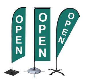 أعلام شاطئية مطبوعة حسب الطلب، أعلام ريشية ترويجية مع عمود من الألياف الزجاجية وقاعدة، طلبات بالجملة للإعلانات الخارجية - Product Image 5