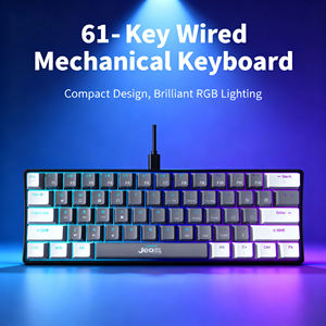 <span class=keywords><strong>Clavier</strong></span> mécanique filaire à 61 touches avec logo personnalisé du fabricant, <span class=keywords><strong>clavier</strong></span> à <span class=keywords><strong>membrane</strong></span> filaire avec éclairage, rétroéclairage LED RVB, <span class=keywords><strong>clavier</strong></span> pour PC <span class=keywords><strong>gamer</strong></span> - Product Image 4