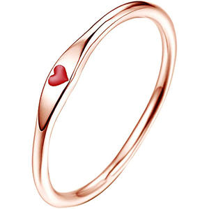 Anello Q302 in Acciaio Inossidabile a Forma di Cuore, Anello Unisex Classico alla Moda, Gioiello Regalo - Product Image 2