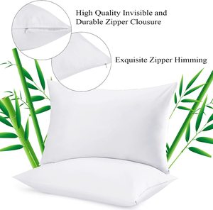 <span class=keywords><strong>Federe</strong></span> di bambù Standard impermeabili con cerniera nascosta 100% <span class=keywords><strong>federe</strong></span> morbide in fibra di bambù - Product Image 2