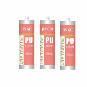 JINGUI usine élastique 300ml bouteille en aluminium noir collage scellant polyuréthane PU mastic