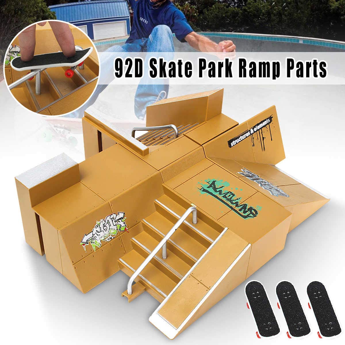 Accesorio De Parque De Skate Mini Con Barandilla Para Entrenamiento De Fingerboard – Juguete De Dedos