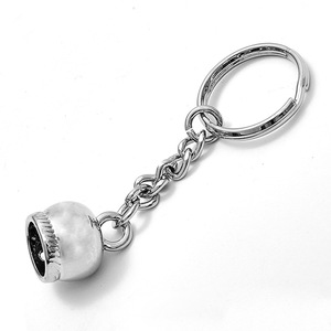 Car Keychain Zinc Alloy Light Gold Plated A4016 Crown <b>Clock</b> Part - Product Image 2
