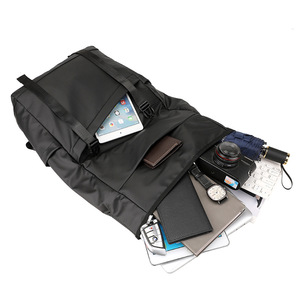 Stylish <b>Large</b> Capacity <b>Backpack</b> 15 Inches Laptop Compartment Everyday Use Casual Business Men Women Solid Color - Product Image 4