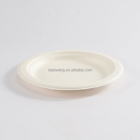 Biologisch Afbreekbare Feestborden Groentefruit Suikerriet Bagasse Dienblad Wegwerp Bagasse Plaat 7/8.6/9.5 Inch Plaat