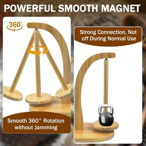 Soporte de hilo magnético de madera para tejer a ganchillo hecho de material duradero estable para colocar Ideal para proyectos de manualidades DIY en el hogar - Product Image 3