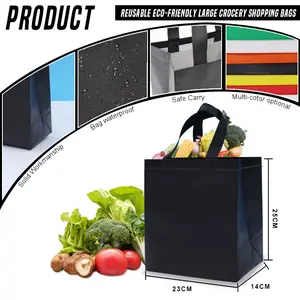 Custom Sustainable Eco Friendly Fabric Non Woven Shopping Bags With Logos Reusable Recyclable