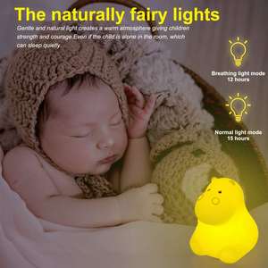 Coloré vie LED <span class=keywords><strong>veilleuse</strong></span> bébé chambre chambre lampe de bureau salon Portable chiot hippopotame Silicone <span class=keywords><strong>veilleuse</strong></span> - Product Image 5