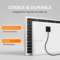 Panneau solaire rigide en verre 20W 18V, module PV mono avec cadre en aluminium pour caméra de sécurité, capteur IoT, surveillance agricole, accepte la personnalisation