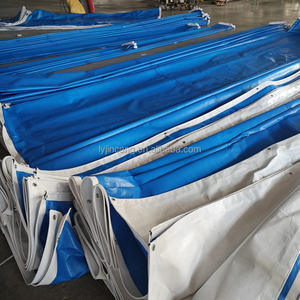 Bâche <span class=keywords><strong>tissée</strong></span> Bâche esthétique Bâches de protection contre les intempéries pour terrain de football <span class=keywords><strong>130g</strong></span> Bâche Pe bleue et blanche - Product Image 4