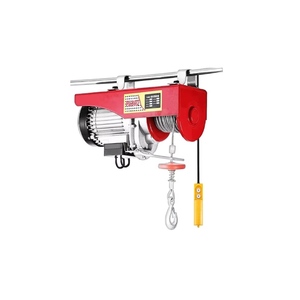 Mini cabrestante eléctrico de cuerda de alambre PA500 certificado CE, polipasto de construcción de 220V, carro móvil, capacidad de 1 tonelada, acero usado, seguridad - Product Image 1