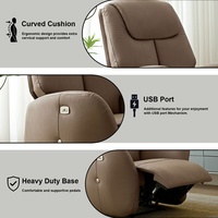 Fauteuil de Relaxation Zéro Gravité Luxe Moderne, Canapé Extensible en Cuir sans Bois pour Salon avec Fonction Inclinable