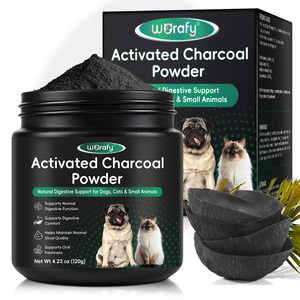 Worafy Complément Alimentaire <span class=keywords><strong>pour</strong></span> Animaux de Compagnie : Charbon Actif en Poudre <span class=keywords><strong>pour</strong></span> Chiens – Soulage les Affections Digestives, les Gaz et Favorise le Confort Digestif - Product Image 1
