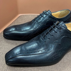 Zapatos de Negocios Daniel Wafer Personalizados, Suaves, Impermeables, Transpirables, Antideslizantes, con Punta en Pico, con Cordones, de Cuero Genuino, con Diseño Floral - Product Image 6