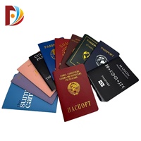 Impression de passeports personnalisés en gros sur papier d'art, couverture en PU couleur intégrale, pelliculage et gaufrage