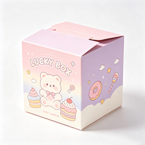 FX Wholesale Custom Logo Blind Box Packaging Mystery Toy Gift Boxes Recycled Paperboard Tear Strip Packaging Box - Product Image 1
