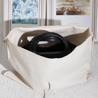 Pochette en sergé de coton imprimée avec logo personnalisé et lien, pour vêtements, accessoires capillaires, cadeaux, rangement et protection anti-poussière