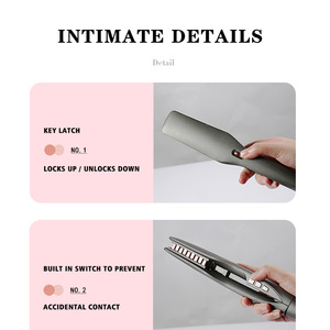 Lisseur et fer à boucler DSP avec revêtement céramique, écran LCD, température réglable, arrêt automatique intelligent, multi-styler - Product Image 2