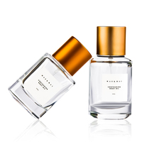 Parfum de luxe décantation 30ml testeur de voyage rechargeable atomiseur de parfum mini flacon en verre bouteille avec pulvérisateur rouge/doré