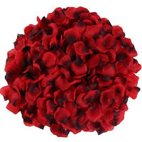 Pétales de Rose Rouge Pétales de Rose Fête de Mariage Pétales de Fleurs de Rose Fleur de Soie Artificielle Décor de la Saint-Valentin
