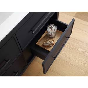 Kabinet rias kamar mandi dengan wastafel bingkai kayu padat dalam Unit rias akhir hitam furnitur kamar mandi <span class=keywords><strong>48</strong></span> inci meja rias - Product Image 4