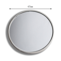 Miroir de maquillage circulaire en métal doré personnalisé haut de gamme, à une seule face, avec logo, miroir de poche cadeau