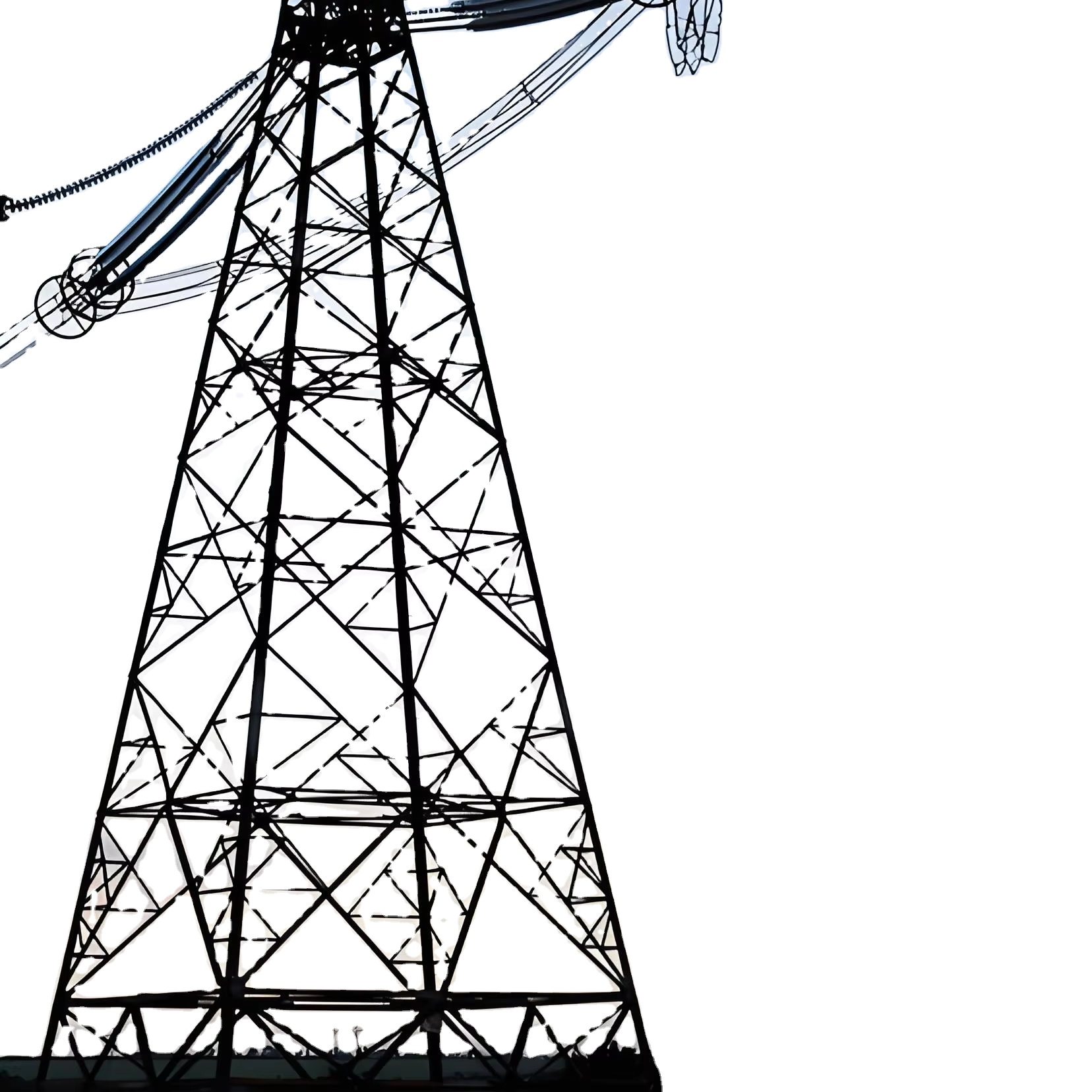 High Quality Power Transmission Tower Electrical Steel Tower Angualr Steel Lattice Pylon Transmission Tower