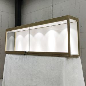 Vitrine Murale de Luxe en Acier Inoxydable et Verre Trempé, Éclairage LED <span class=keywords><strong>pour</strong></span> Bijoux, Meuble de Magasin <span class=keywords><strong>pour</strong></span> Vente au Détail, Salle d'Exposition et Centre Commercial - Product Image 4
