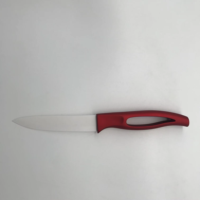 Customization zircone céramique couteau de cuisine 4 pouces couteau utilitaire poignée de couleur rouge