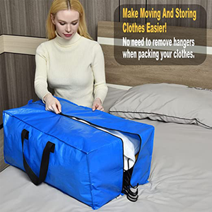 Extra grande capacità impermeabile borse mobili pesanti casa Organizer stoccaggio durevole appeso per <span class=keywords><strong>vestiti</strong></span> borsa compressa - Product Image 5