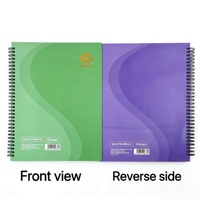 Carnet d'exercices A4 personnalisé mignon à spirale, 160 feuilles lignées, couverture rigide, impression plastifiée, marque OEM, pour usage scolaire