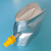 Clair/aluminium en plastique liquide emballage bec pochette boisson boisson jus sacs d'emballage en caoutchouc